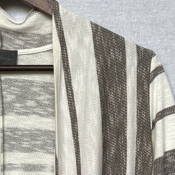 Sunday in Brooklyn Open-Front Cardigan Sweater Top Women Size M Off-White Gray - Picture 3 of 10